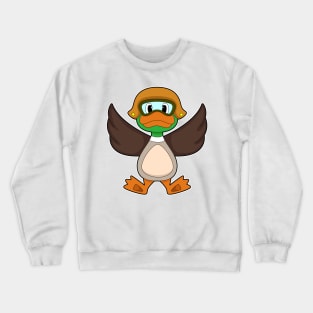 Duck Flying Helmet Crewneck Sweatshirt